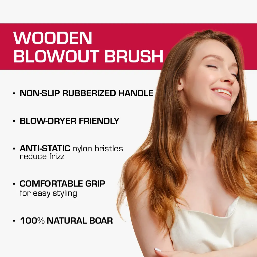 RED by KISS Wooden Round Blowout Brush - Image 21