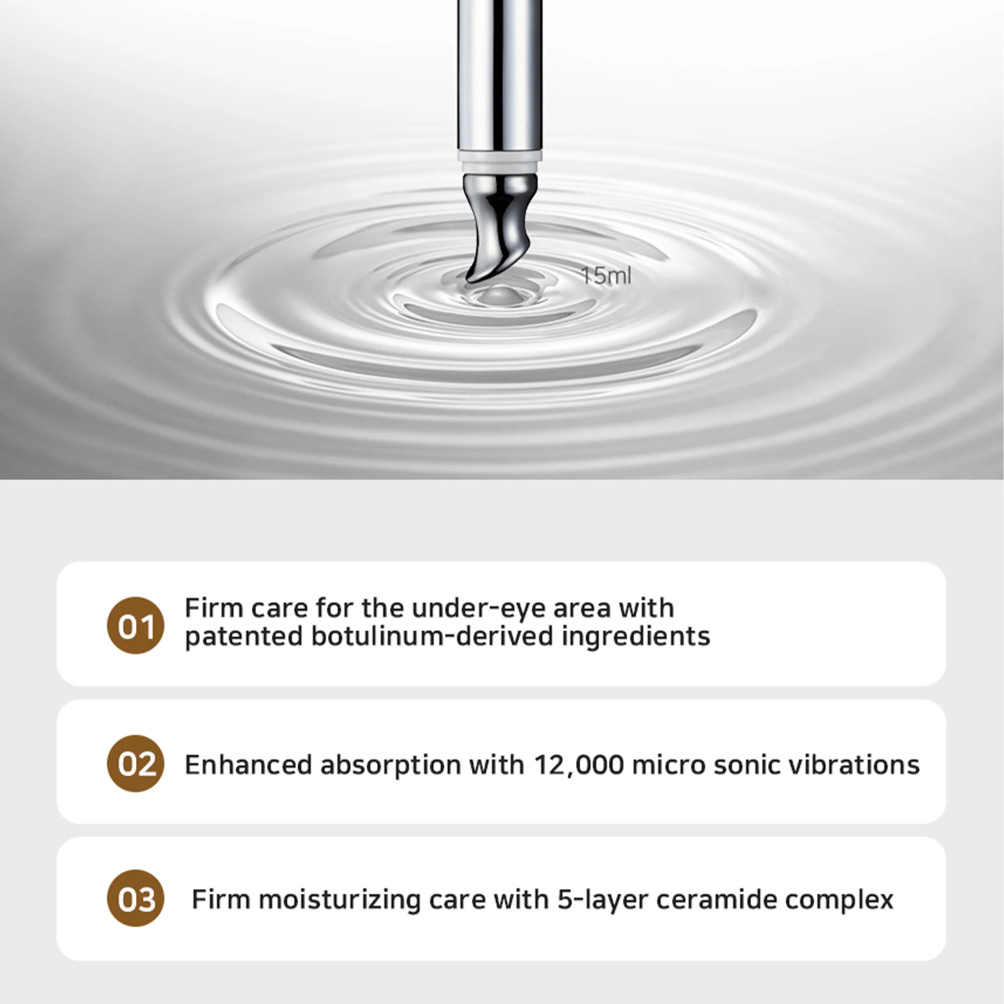 Arocell Wrinkle Solution Eye Cream with Galvanic Applicator – Korean Firming & Brightening Eye Treatment (15ml) - Image 10