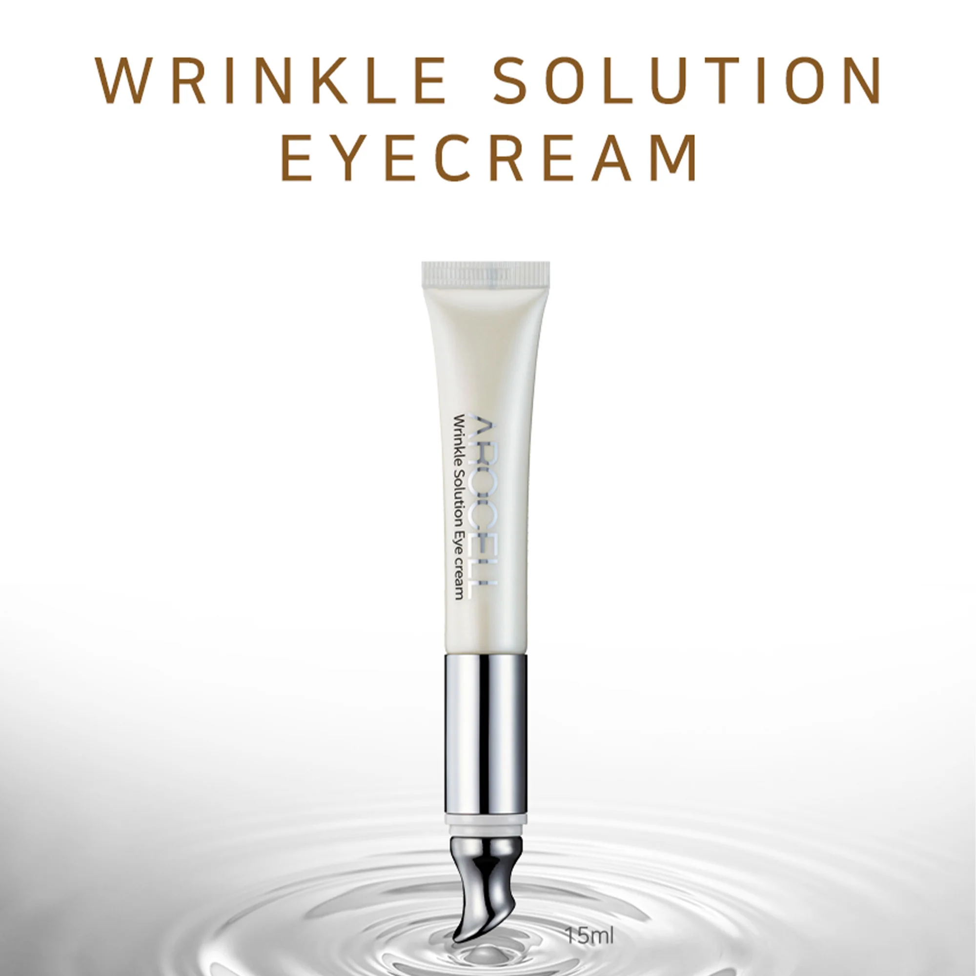 Arocell Wrinkle Solution Eye Cream with Galvanic Applicator – Korean Firming & Brightening Eye Treatment (15ml) - Image 19
