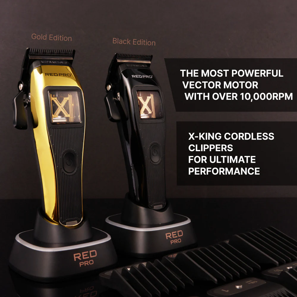 Red PRO X-King Vector Motor Cordless Clipper - Image 8