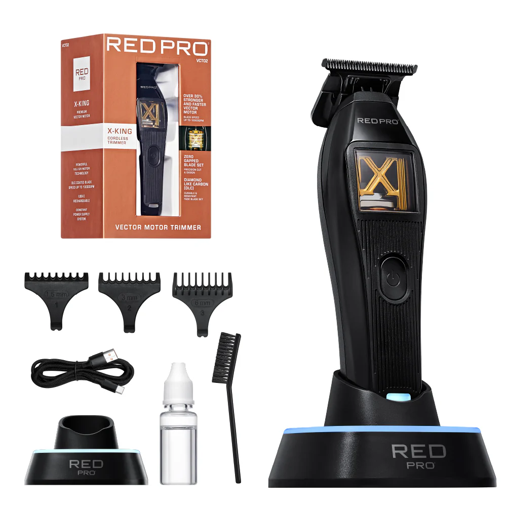 Red PRO X-King Vector Motor Cordless Trimmer - Image 13