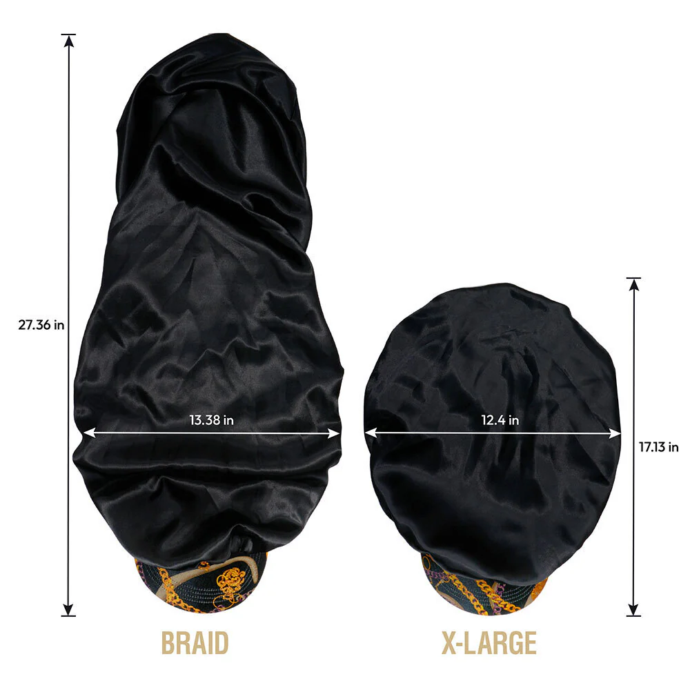 RED by KISS XL Satin Visor Bonnet - Black - Image 5